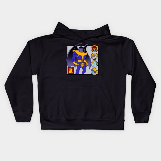 Gargoyanos // Millenial Gargoyles Mashup Cartoon Comic Merch Kids Hoodie by leepianti